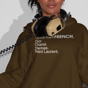 I Speak Fluent Unisex Pocket Hoodie *Sizes Small-2x Chocolate, Grey, Mint, Pink COLORS IN Stock