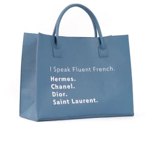 I Speak Fluent French Vegan Leather Full Size TOTE
