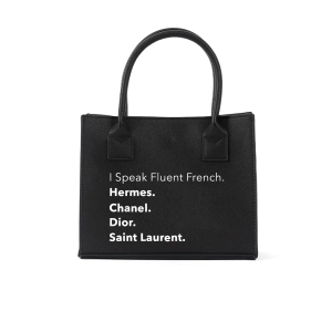 I Speak Fluent French Vegan Leather MINI BAG TOTE