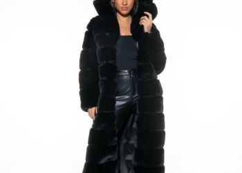 Luxury Only Faux Fur Hooded Maxi Coat