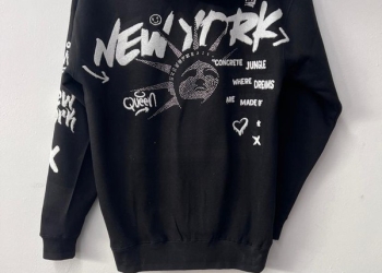 New York Lady Rhinestone Hoodie