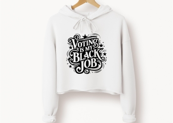 Voting Is My Black JOB Crop Hoodie