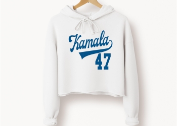 Kamala 47th President Crop Hoodie