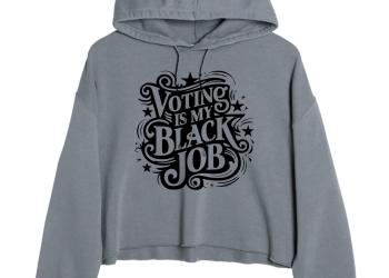 Voting Is My Black JOB Crop Hoodie