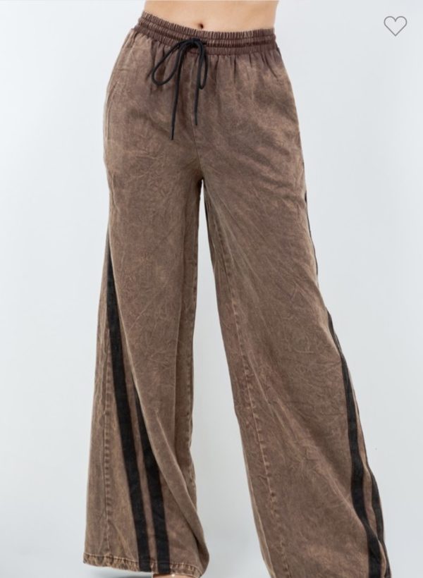 Vintage Drawstring Wide Leg Pants